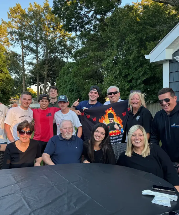 Family enjoying a backyard hibachi at home experience with a private chef in Arizona