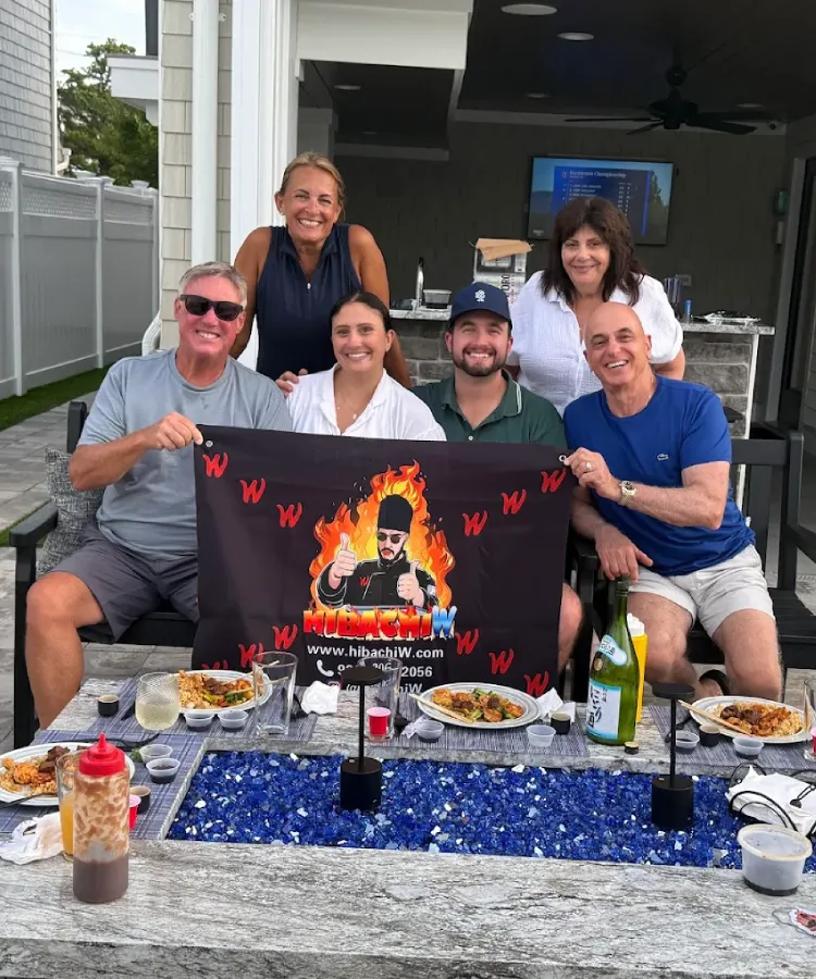 Hibachi at home in Chicago – family enjoying a backyard dining experience