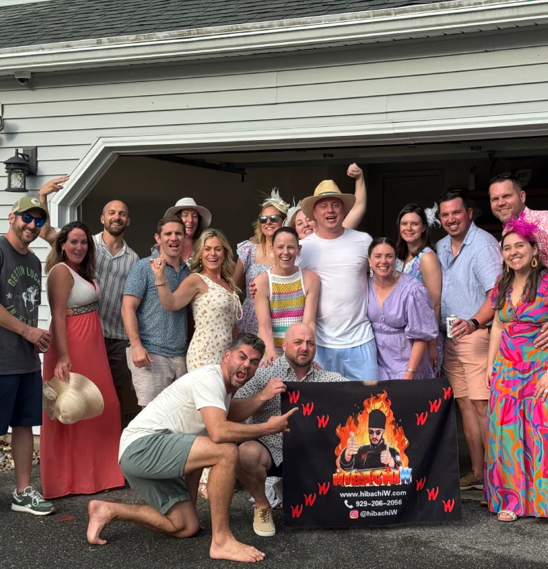 Group celebration with a hibachi-at-home live cooking experience